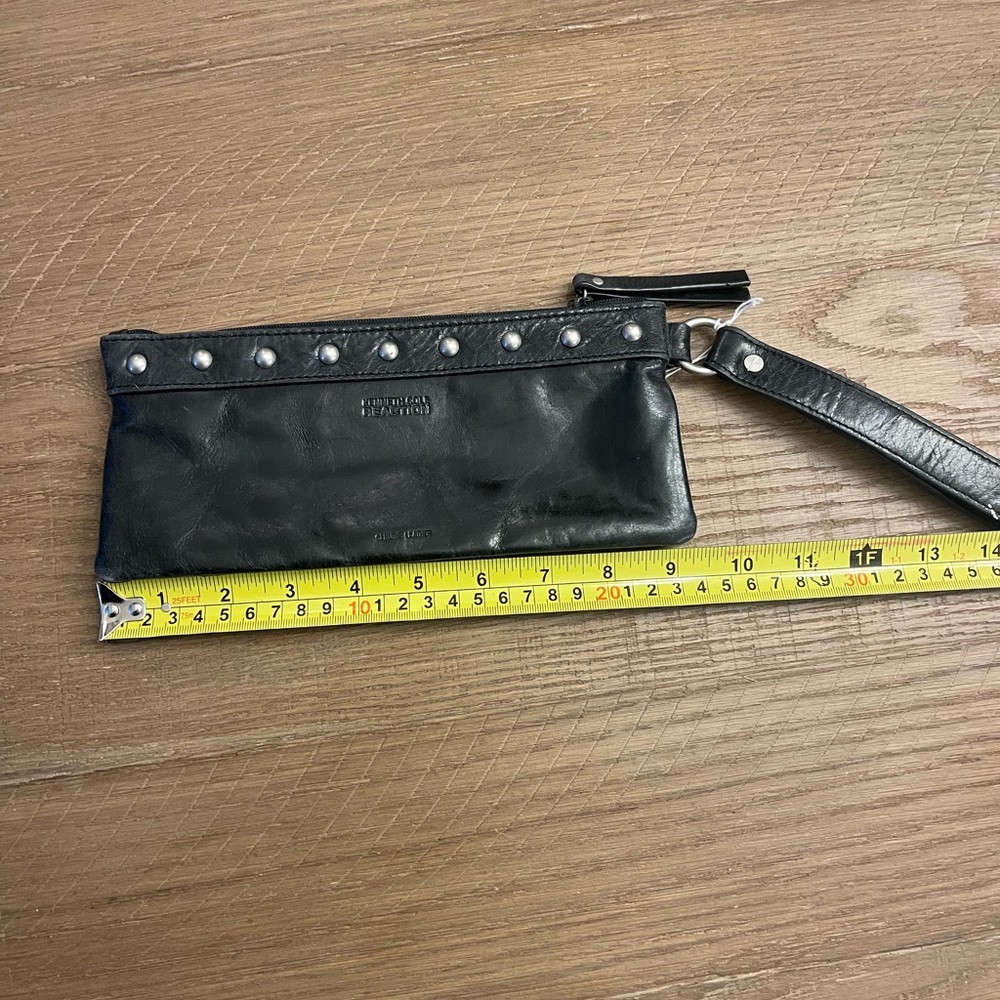 Kenneth Cole Reaction Black Wristlet with Silver Accents